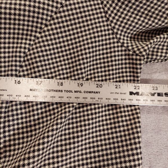 Jessica Howard Blazer Womens 14W black white plaid velvet collar buttons career - Picture 7 of 12
